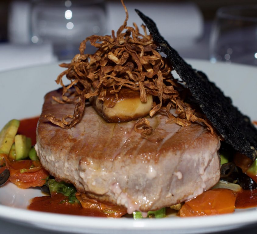 Rossini style tuna steak