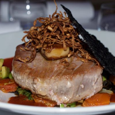 Rossini style tuna steak